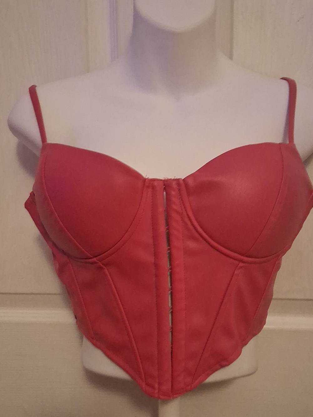Red Longline Bustier Crop Top - Women Intimates & Sleepwear